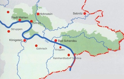 Elbsandsteingebirge Karte